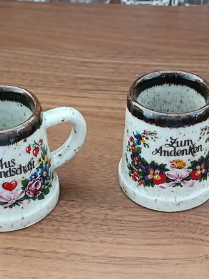 Vintage German shot glasses set of two, new
