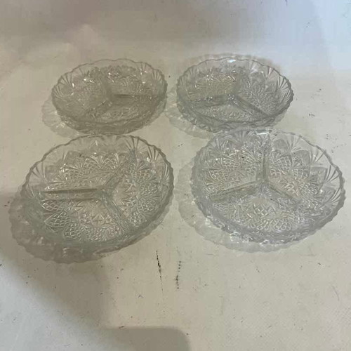 Set of 4 vintage crystal nut plates used