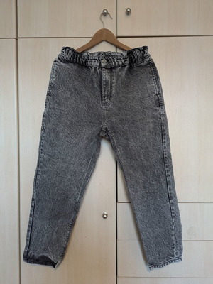 Pink Woman women's jeans used, black and grey, size M