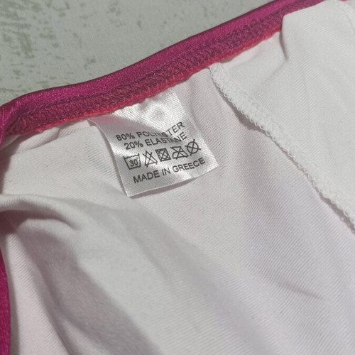 One-piece swimsuit with V opening new, fuchsia, size S/M