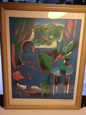 Δύο λιθογραφίες Τάκη Κατσουλίδη μεταχειρισμένες, πακέτο