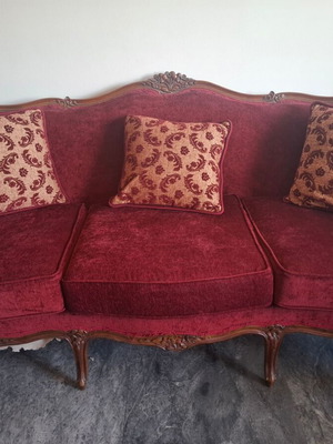 Classic Baroque Living Room Set Louis XV style used, sofa and 2 armchairs