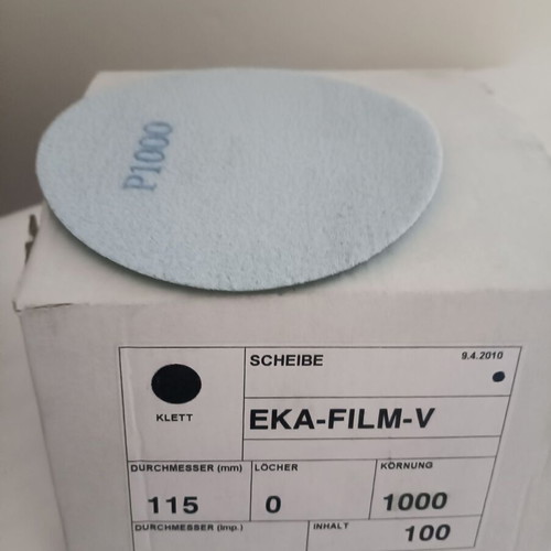 Sanding discs φ 115 grit 1000, new, pack of 100, ekafilm