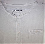  Pull & Bear μακό λευκή μπλούζα XL