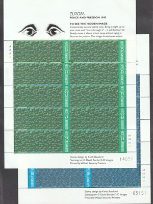 Guernsey 1995 Europa CEPT πλήρη φύλλα γραμματοσήμων MNH