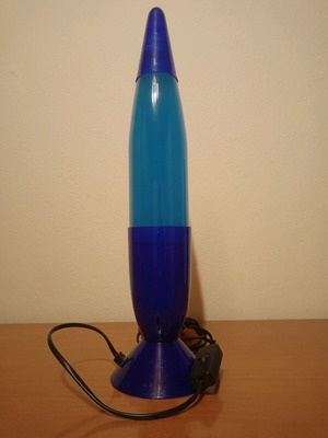 Decorative lava lamp used, blue LED light