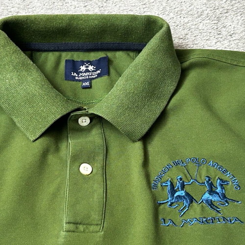 La Martina Polo t-shirt used, size XXL, green