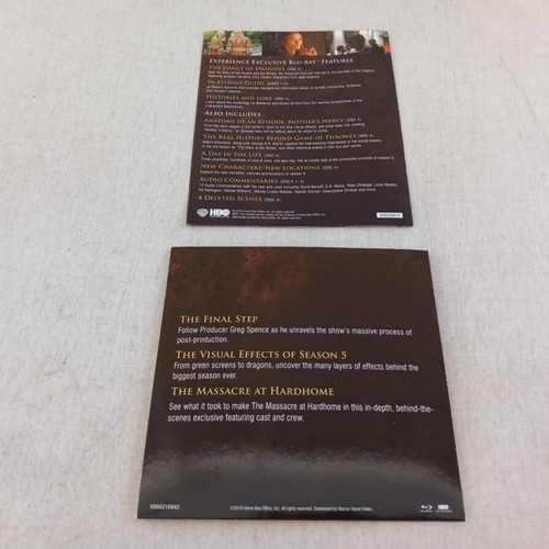 Game of Thrones The Complete Fifth Season Blu-ray used with subtitles