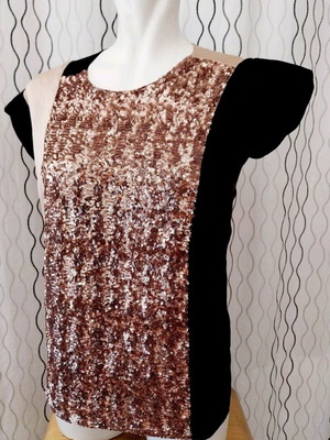 Pennyblack silk top with sequins, like new
