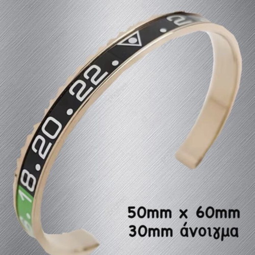 Oyster Spedometer Unisex bracelet new, black and green stainless steel