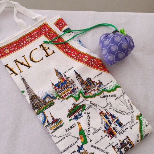 Apron France with gift foldable shopping bag, new