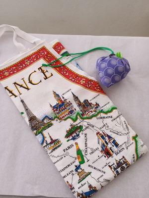 Apron France with gift foldable shopping bag, new