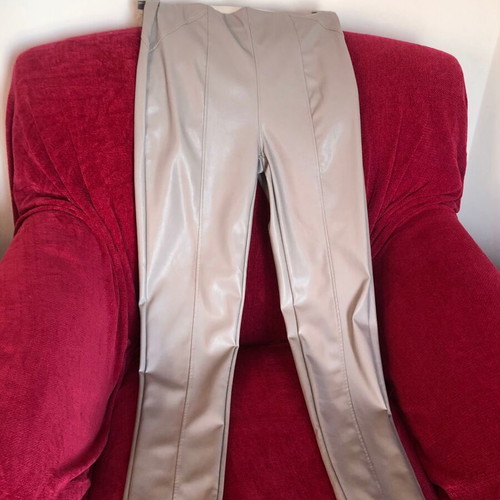 BSB gray leggings leather texture new no L