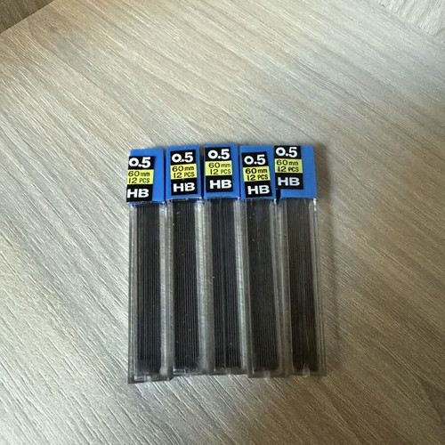 Mechanical pencil leads 0.5 mm, pack of 5