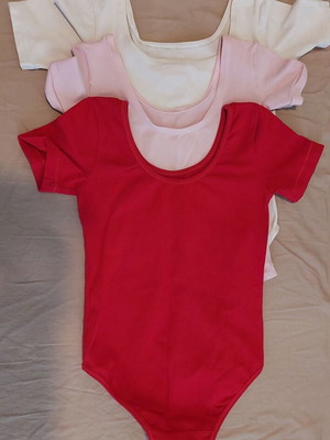 Dance leotards used, pack of 3, size 4-5, cotton