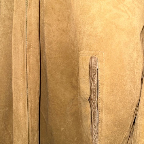 Men's Suede Bomber Jacket Alta Moda like new, tan/brown vintage style