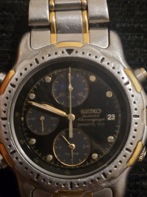 Seiko Sports 150m chronograph watch vintage
