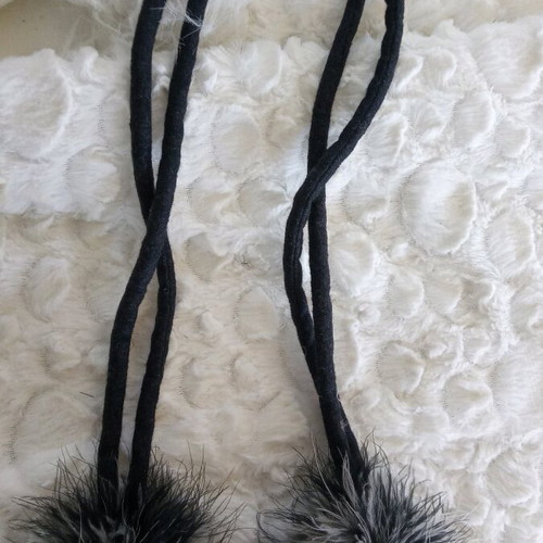 Shoulder bag new felt with grey faux fur detail
