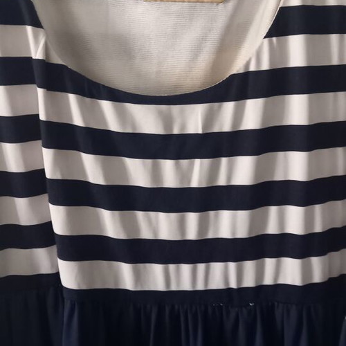 Maxi dress navy blue and white