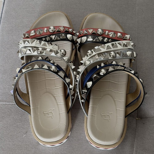 Christian Louboutin Apollo Beach Multi-Studded Unisex Sandals