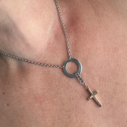 Visetti Italian adjustable two-tone necklace choker like new