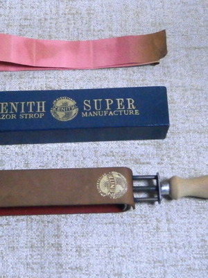 Zenith razor strop leather new with vintage box