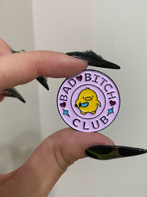 Enamel pin Bad Bitch Club colorful new