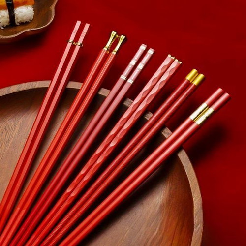 Spices Bazaar premium red chopsticks set of 5 new
