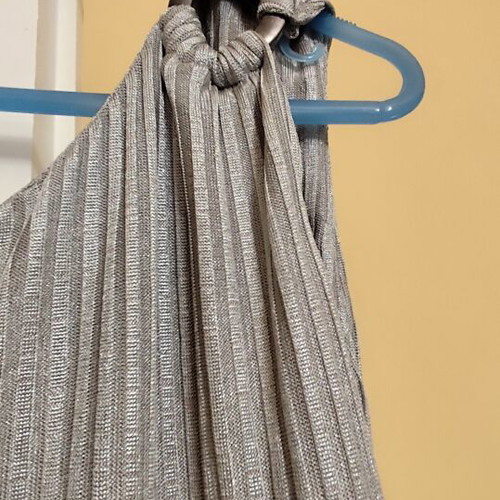 Maxi dress with one shoulder silver gray metallic new
