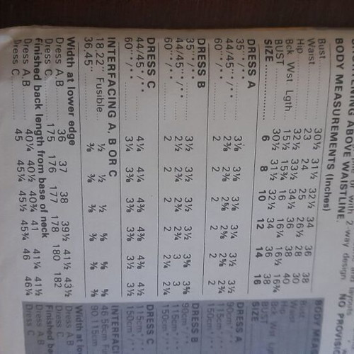 Butterick pattern unused with instructions in English