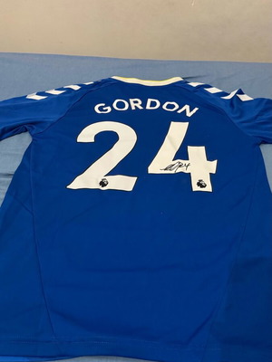 Μπλούζα Anthony Gordon Everton 2021/22 Premier League υπογεγραμμένη, μέγεθος Small