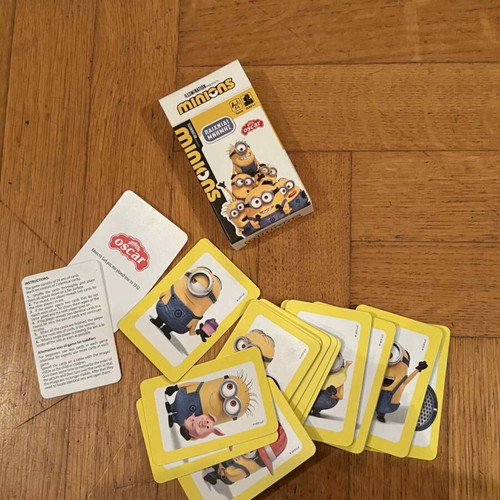 Minions and Smurfs memory games like new, set of 2