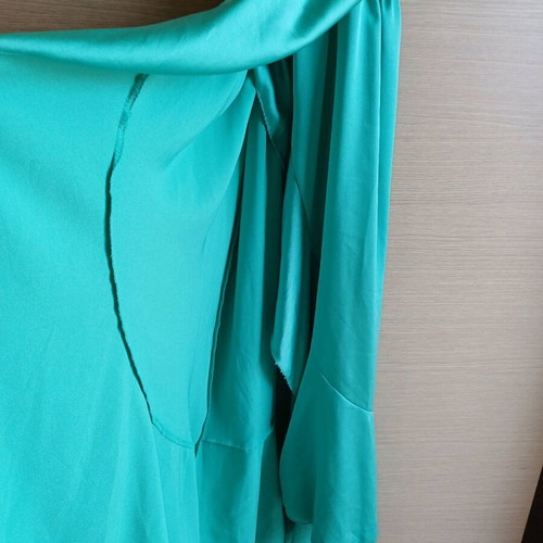 Summer dress turquoise with wrap chest and belt, worn once