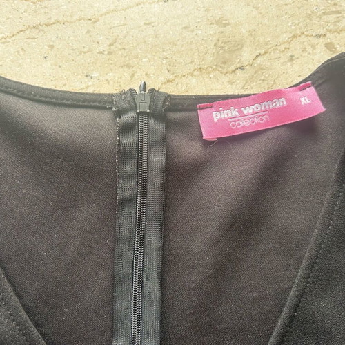 Pink Woman black short one-piece XL like new