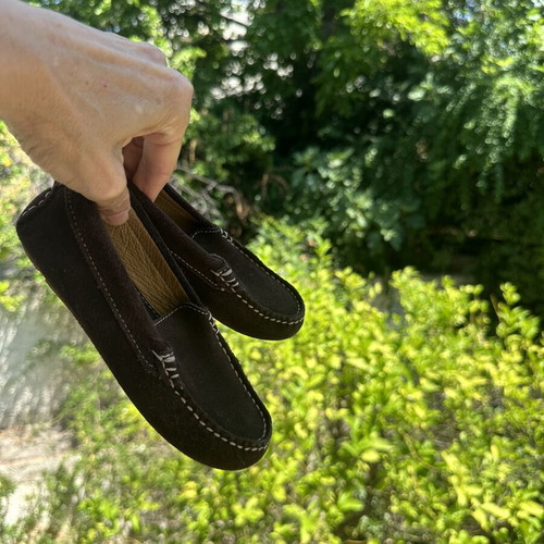 GANT children's suede moccasins size 28 like new, brown leather