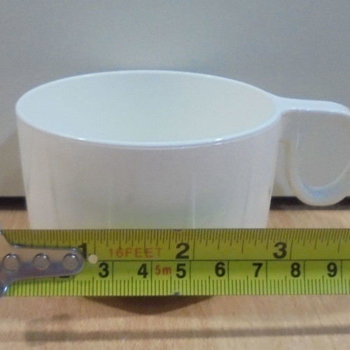 TWA Trans World Airlines set of 2 old plastic promotional mugs used