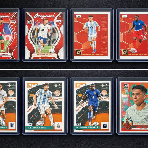 Lot of 8 Donruss Soccer Insert Cards New - Magicians, Craftsmen, Zero Gravity, Rookie Kings