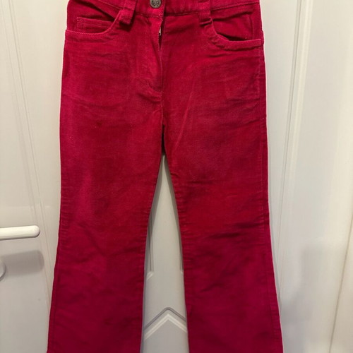 Velvet red pants for 7 years old, 122 cm like new