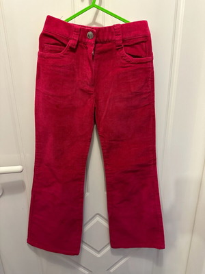 Velvet red pants for 7 years old, 122 cm like new