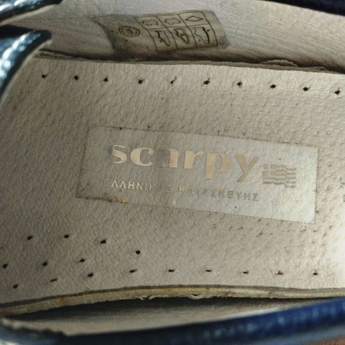 Scarpy leather shoes navy size 36 new