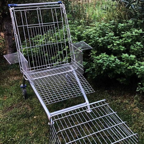 Metal two-piece sun lounger new