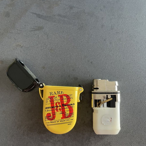 J&B vintage metal collectible lighter used