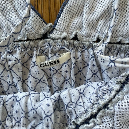Guess printed top with embroidery, size Large, like new