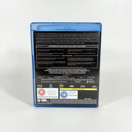 Game of Thrones The Complete Second Season Blu-ray like new with English subtitles