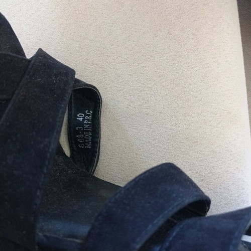 Fransa platform shoes used, black, 12 cm heel, size 40