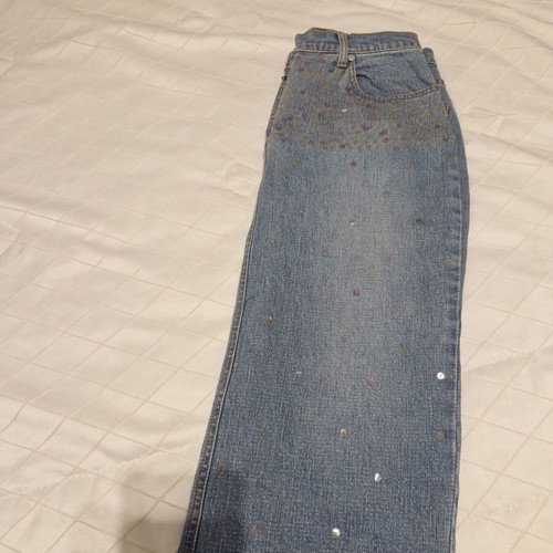 Denim midi skirt size 42 like new, blue