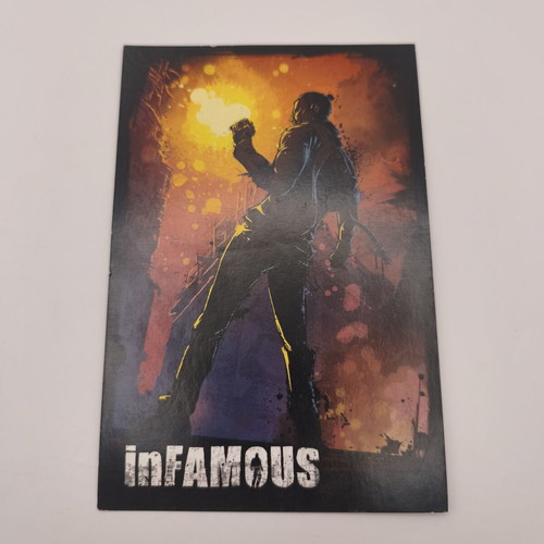 InFAMOUS postcard used, Sony Hellas edition