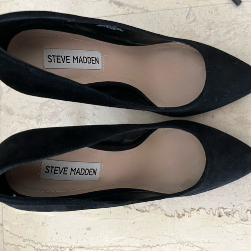 Steve Madden Intrude black suede pumps new, 12 cm heel
