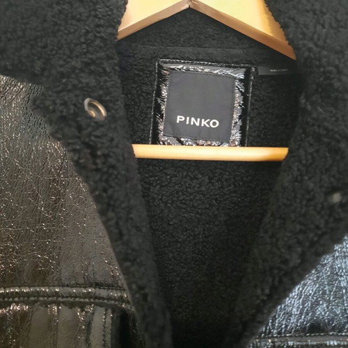 Pinko women's leather jacket black like new, Small/Medium