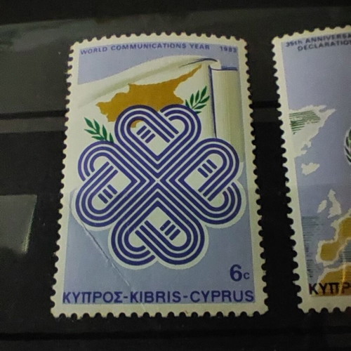 Cyprus stamps used, set of 8 on card